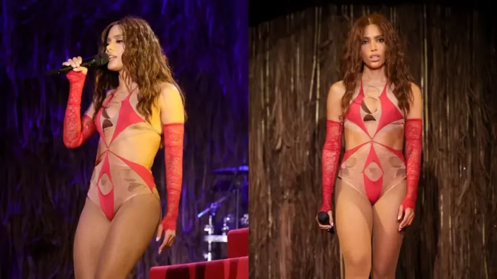 Anitta estreia turnê com body ultracavado e performance sensual