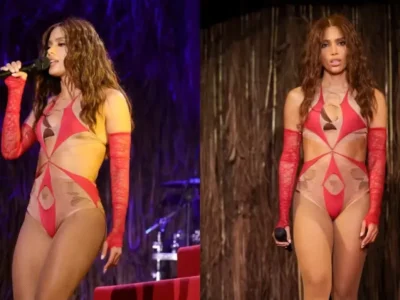 Anitta estreia turnê com body ultracavado e performance sensual